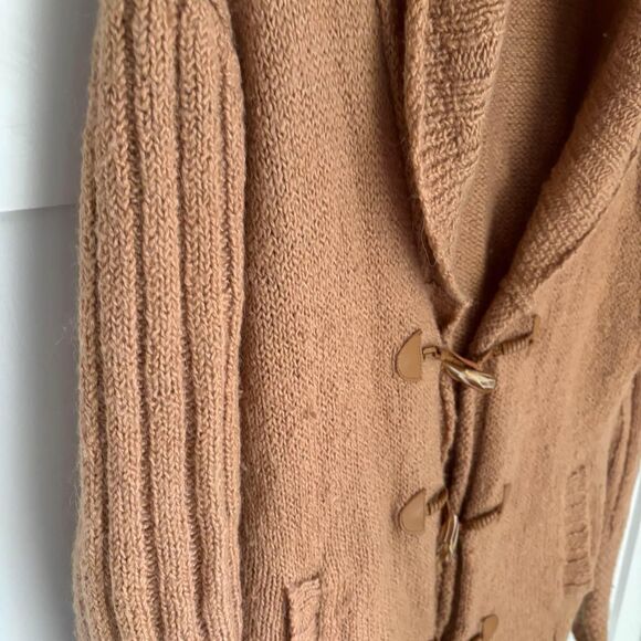 Womens Boho Brown Maternity Comfy Long Sweater Size Large - Picture 5 of 7